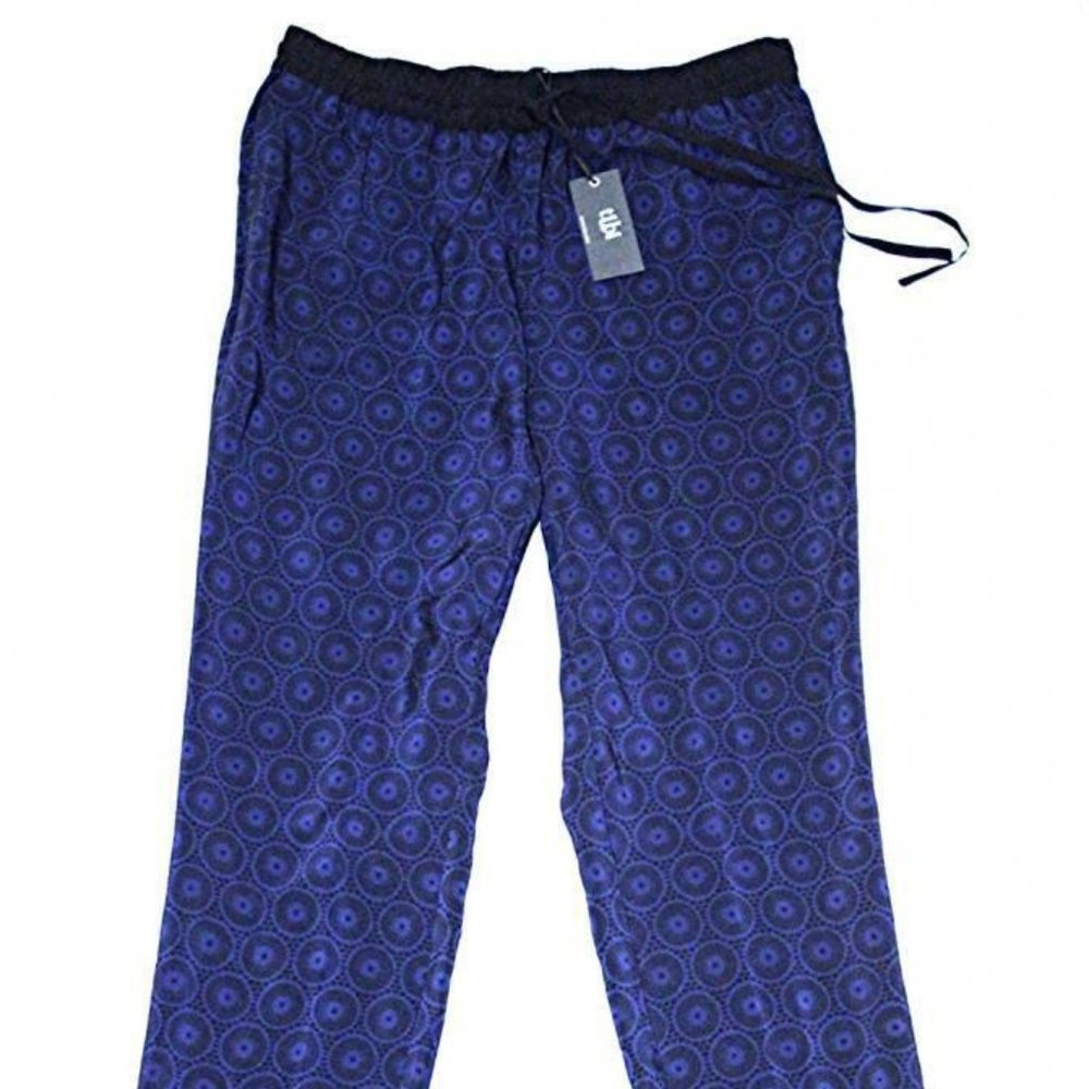 Tibi Circle Print Silk Trouser Pant